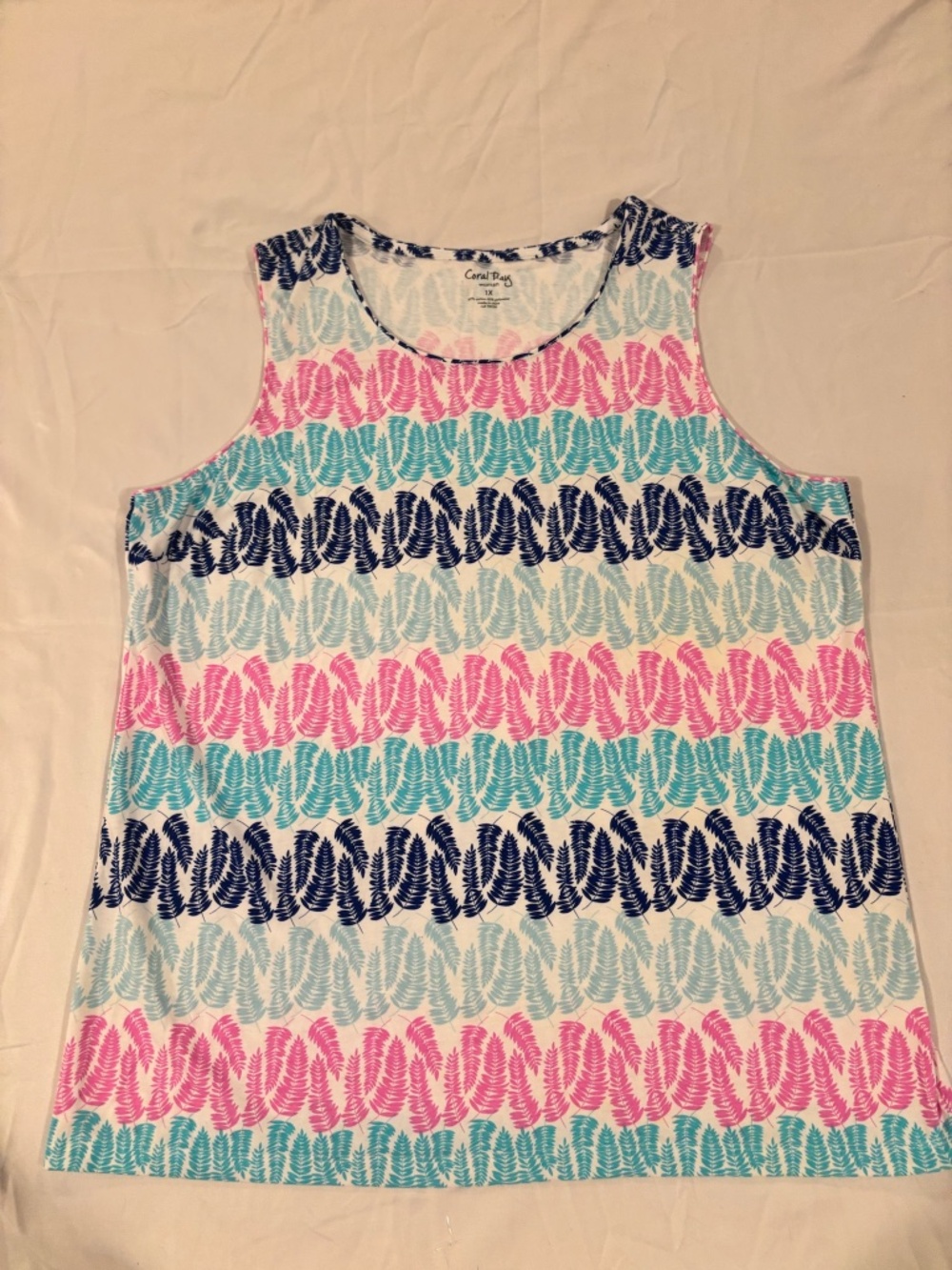 Coral Bay Tank Pastel Tropical vacation beach resort wear